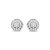 Thumbnail Image 2 of Men's Multi-Diamond Halo Stud Earrings 1/4 ct tw 10K White Gold