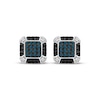 Thumbnail Image 2 of Men's Blue, Black & White Multi-Diamond Stud Earrings 1/2 ct tw Sterling Silver