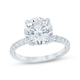 KAY Bow Collection Round-Cut Lab-Grown Diamond Engagement Ring 3-1/2 ct tw 14K White Gold