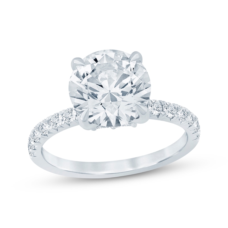 Main Image 1 of KAY Bow Collection Round-Cut Lab-Grown Diamond Engagement Ring 3-1/2 ct tw 14K White Gold