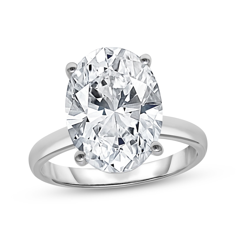 Main Image 1 of Lab-Grown Diamonds Oval-Cut Solitaire Engagement Ring 6 ct tw 14K White Gold (F/SI2)