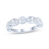 Thumbnail Image 1 of Now + Forever Lab-Grown Diamonds Oval & Round-Cut Anniversary Ring 1 ct tw 14K White Gold