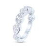 Thumbnail Image 2 of Now + Forever Lab-Grown Diamonds Oval & Round-Cut Anniversary Ring 1 ct tw 14K White Gold