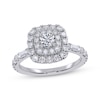 Thumbnail Image 1 of Now + Forever Round-Cut Diamond Double Halo Engagement Ring 1 ct tw 14K White Gold