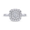 Thumbnail Image 4 of Now + Forever Round-Cut Diamond Double Halo Engagement Ring 1 ct tw 14K White Gold