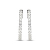 Thumbnail Image 2 of White Lab-Created Sapphire Inside-Out Hoop Earrings Sterling Silver