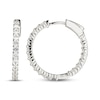 Thumbnail Image 3 of White Lab-Created Sapphire Inside-Out Hoop Earrings Sterling Silver