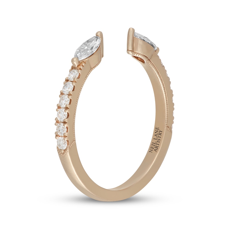 Main Image 2 of Neil Lane Artistry Marquise-Cut Lab-Grown Diamond Cuff Wedding Band 1/2 ct tw 14K Yellow Gold