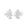 Thumbnail Image 1 of Monique Lhuillier Bliss Marquise, Pear & Round-Cut Lab-Grown Diamond Cluster Stud Earrings 1 ct tw Platinum-Plated Sterling Silver