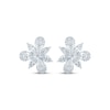 Thumbnail Image 2 of Monique Lhuillier Bliss Marquise, Pear & Round-Cut Lab-Grown Diamond Cluster Stud Earrings 1 ct tw Platinum-Plated Sterling Silver