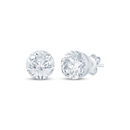 KAY Lab-Grown Diamonds Round-Cut Solitaire Stud Earrings 2 ct tw 10K White Gold (F/SI2)