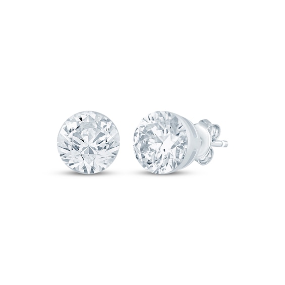 KAY Lab-Grown Diamonds Round-Cut Solitaire Stud Earrings 2 ct tw 10K White Gold (F/SI2)