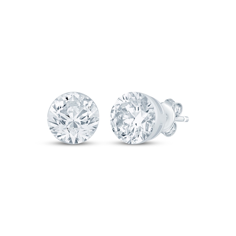 Main Image 1 of KAY Lab-Grown Diamonds Round-Cut Solitaire Stud Earrings 2 ct tw 10K White Gold (F/SI2)