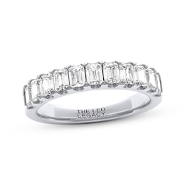 THE LEO Legacy Lab-Grown Diamond Emerald-Cut Anniversary Ring 1-1/2 ct tw 14K White Gold