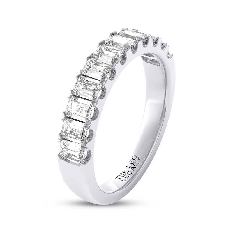 Main Image 2 of THE LEO Legacy Lab-Grown Diamond Emerald-Cut Anniversary Ring 1-1/2 ct tw 14K White Gold