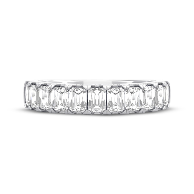 Main Image 3 of THE LEO Legacy Lab-Grown Diamond Emerald-Cut Anniversary Ring 1-1/2 ct tw 14K White Gold
