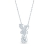 Thumbnail Image 2 of Monique Lhuillier Bliss Pear-Shaped Lab-Grown Diamond Butterfly Necklace 1 ct tw Platinum-Plated Sterling Silver 17.5"