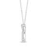 Thumbnail Image 3 of Monique Lhuillier Bliss Pear-Shaped Lab-Grown Diamond Butterfly Necklace 1 ct tw Platinum-Plated Sterling Silver 17.5"