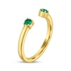 Thumbnail Image 2 of STUDIO BY KAY Lab-Created Emerald Deconstructed Ring 24K Yellow Gold Vermeil Sterling Silver