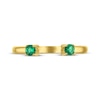 Thumbnail Image 3 of STUDIO BY KAY Lab-Created Emerald Deconstructed Ring 24K Yellow Gold Vermeil Sterling Silver