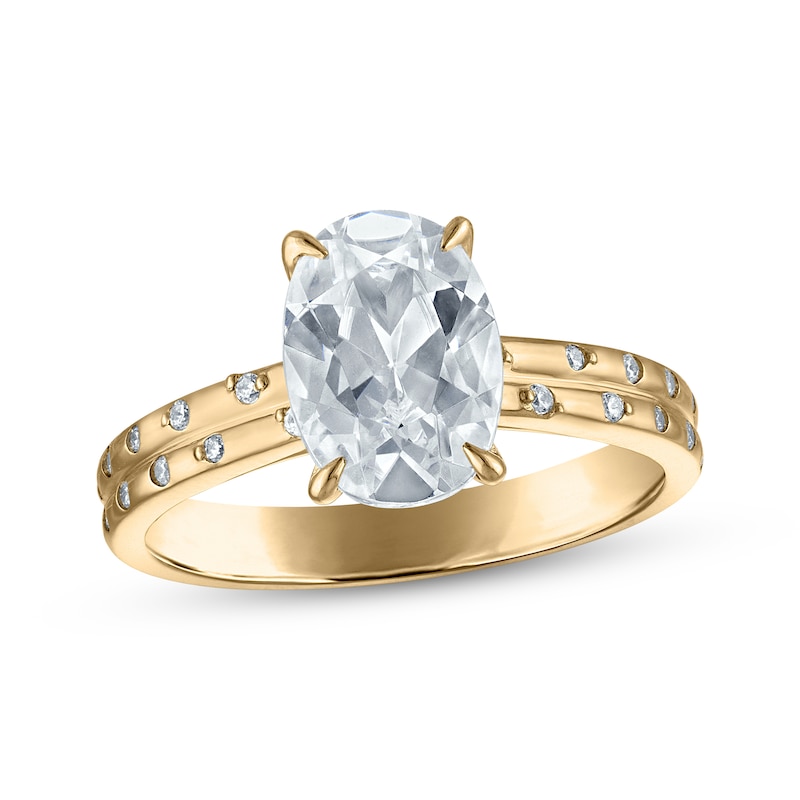 Main Image 1 of Now + Forever Oval-Cut Lab-Grown Diamond Engagement Ring 2 ct tw 14K Yellow Gold
