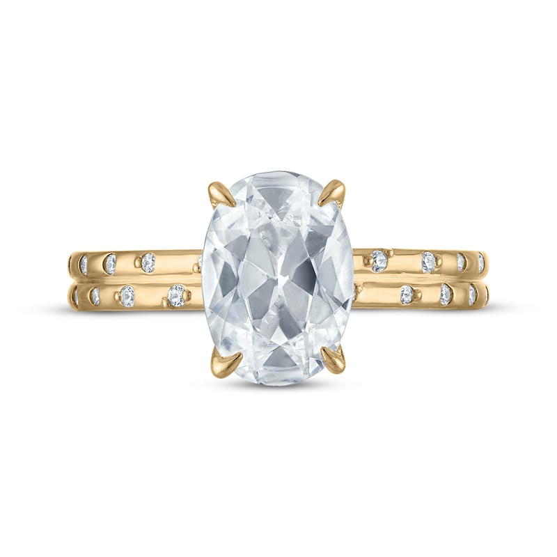 Main Image 3 of Now + Forever Oval-Cut Lab-Grown Diamond Engagement Ring 2 ct tw 14K Yellow Gold