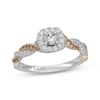 Thumbnail Image 1 of Neil Lane Desert Diamonds Round-Cut Halo Engagement Ring 1/2 ct tw 14K Two-Tone Gold