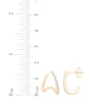 Thumbnail Image 4 of KAY Lab-Grown Diamonds Split Two-Row J-Hoop Earrings 1/3 ct tw 10K Yellow Gold