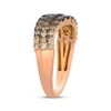 Thumbnail Image 2 of Le Vian Desert Diamonds Chocolate Ombré Wave Ring 1 ct tw 14K Strawberry Gold