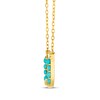 Thumbnail Image 2 of Le Vian Turquoise & Diamond Accent Horseshoe Necklace 14K Honey Gold 18"