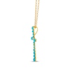 Thumbnail Image 2 of Le Vian Turquoise & Diamond Accent Cross Necklace 14K Honey Gold 19"