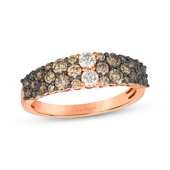 Le Vian Desert Diamonds Chocolate Ombré Ring 1 ct tw 14K Strawberry Gold