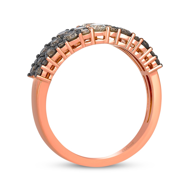Main Image 3 of Le Vian Desert Diamonds Chocolate Ombré Ring 1 ct tw 14K Strawberry Gold