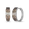 Thumbnail Image 1 of Le Vian Desert Diamonds Chocolate Ombré Hoop Earrings 1-1/4 ct tw 14K Vanilla Gold