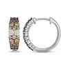 Thumbnail Image 3 of Le Vian Desert Diamonds Chocolate Ombré Hoop Earrings 1-1/4 ct tw 14K Vanilla Gold