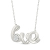 Thumbnail Image 2 of KAY Lab-Grown Diamonds "Love" Script Necklace 1/20 ct tw Sterling Silver 18"