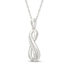 Thumbnail Image 2 of Diamond Accent Infinity Symbol Necklace Sterling Silver 18"