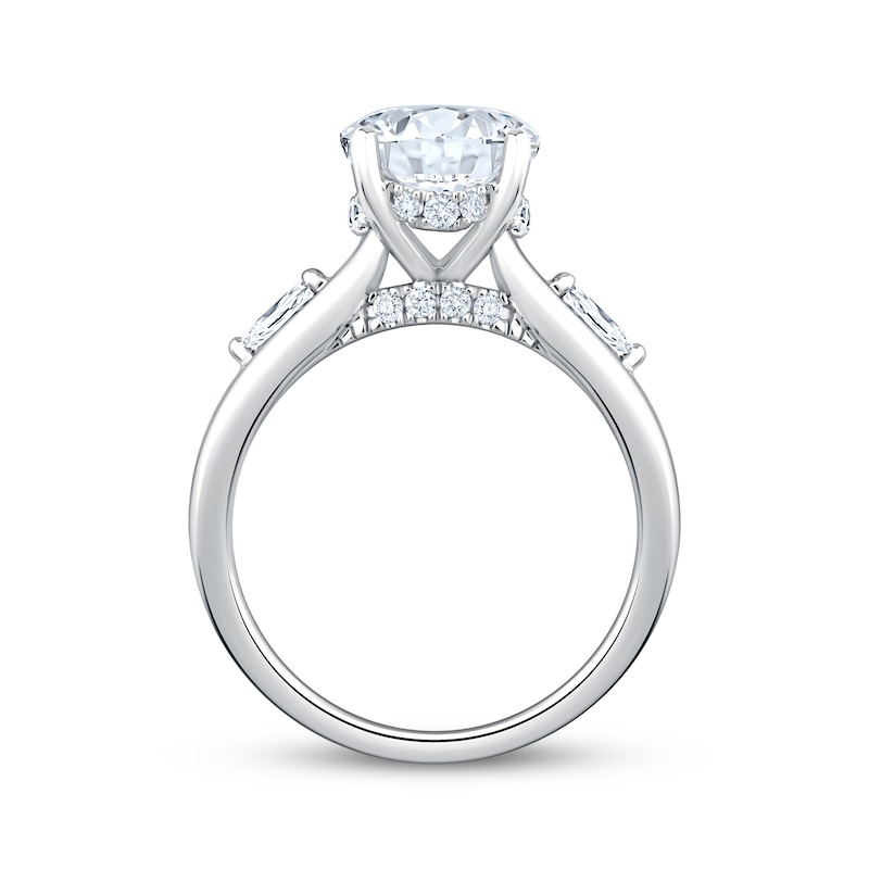 Main Image 2 of Now + Forever Lab-Grown Diamonds Oval-Cut & Marquise-Cut Engagement Ring 3-1/3 ct tw 14K White Gold