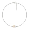Thumbnail Image 1 of KAY Lab-Grown Diamonds Double Heart Anklet Sterling Silver & 10K Yellow Gold 10"