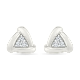 KAY Lab-Grown Diamonds Triangle Studs 1/20 ct tw Sterling Silver