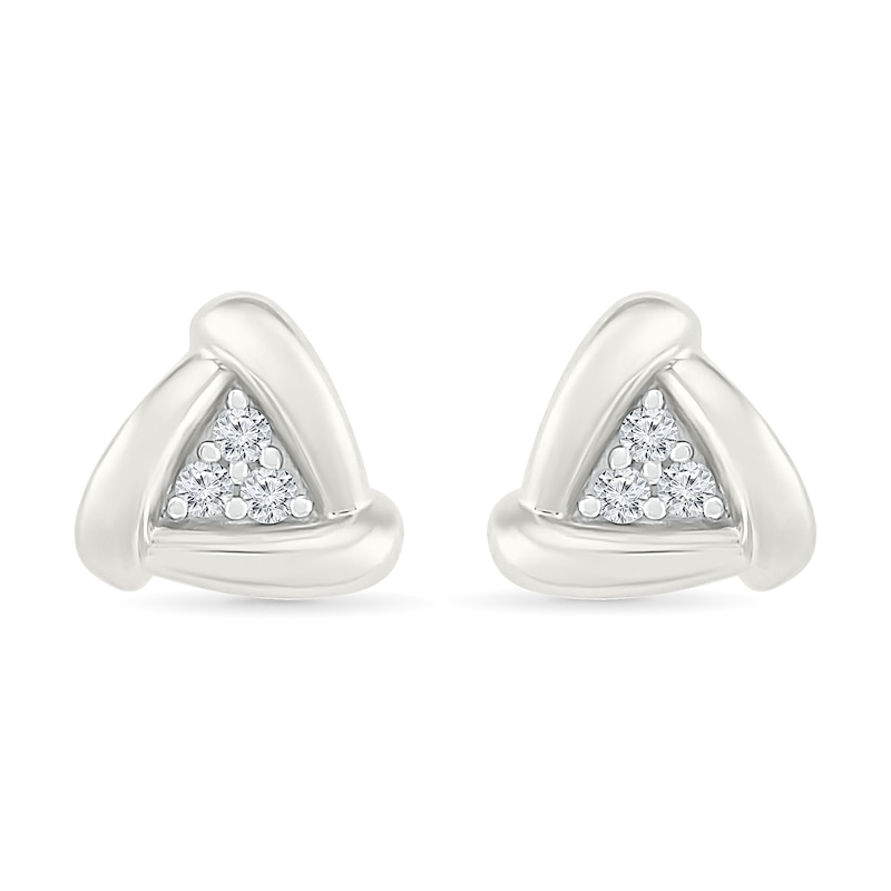 Main Image 1 of KAY Lab-Grown Diamonds Triangle Studs 1/20 ct tw Sterling Silver