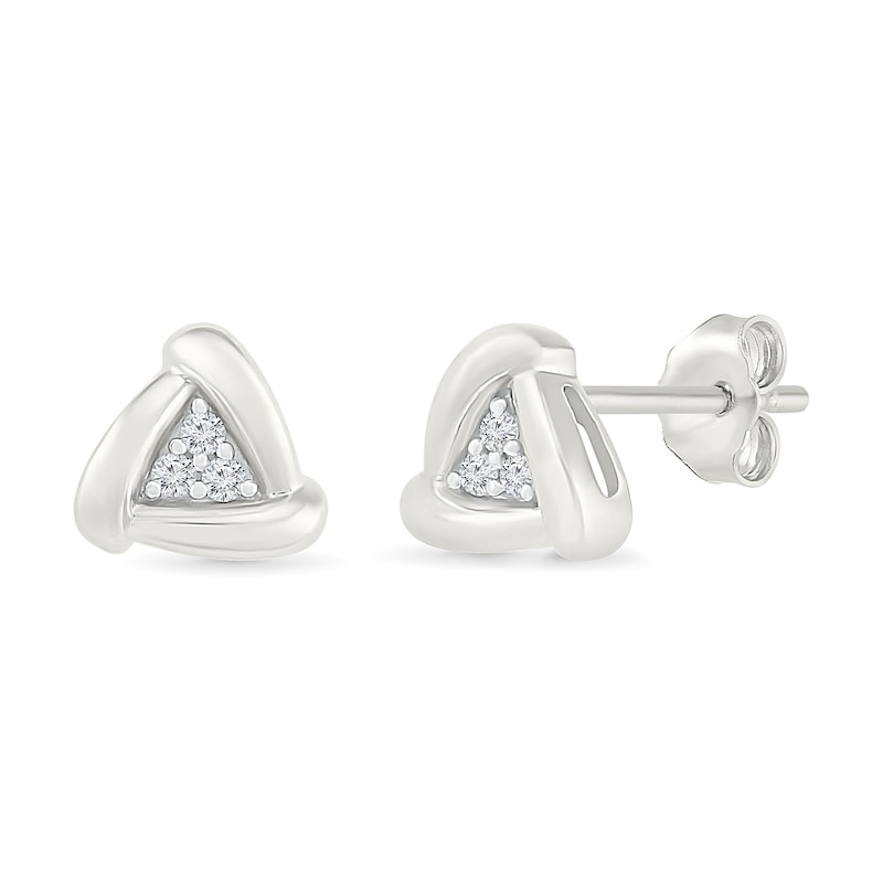 Main Image 2 of KAY Lab-Grown Diamonds Triangle Studs 1/20 ct tw Sterling Silver