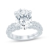 Thumbnail Image 1 of Monique Lhuillier Bliss Oval-Cut Lab-Grown Diamond Engagement Ring 4-1/2 ct tw 18K White Gold