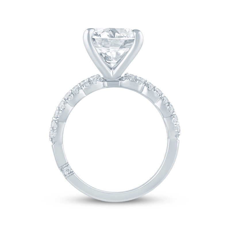 Main Image 3 of Monique Lhuillier Bliss Oval-Cut Lab-Grown Diamond Engagement Ring 4-1/2 ct tw 18K White Gold
