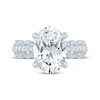 Thumbnail Image 4 of Monique Lhuillier Bliss Oval-Cut Lab-Grown Diamond Engagement Ring 4-1/2 ct tw 18K White Gold
