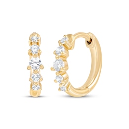 STUDIO BY KAY Lab-Grown Diamond Huggie Hoop Earrings 1/3 ct tw 24K Yellow Gold Vermeil Sterling Silver