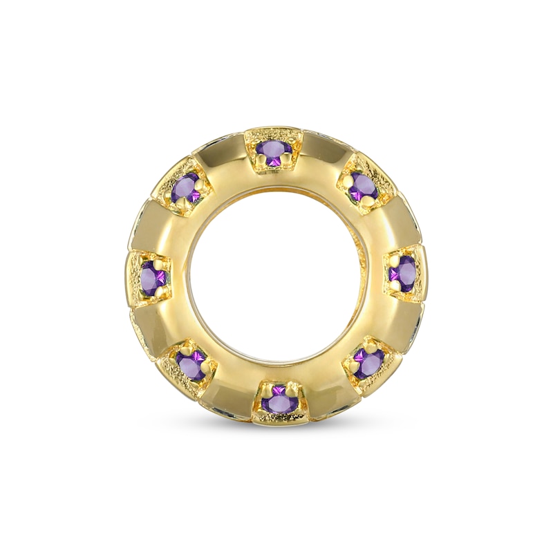 Main Image 3 of STUDIO BY KAY Amethyst Rondelle Charm 24K Yellow Gold Vermeil Sterling Silver