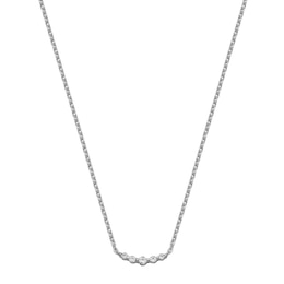 Rocksbox The Ulla Lab-Grown Diamond Curved Bar Necklace 1/10 ct tw Sterling Silver 19"