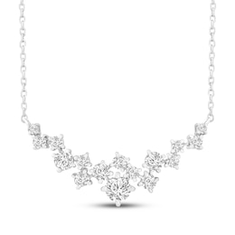 JOUJE Collection Lab-Grown Diamond Smile Necklace 1/2 ct tw 10K White Gold 18"