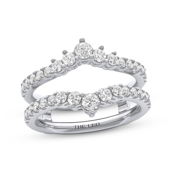 THE LEO Diamond Certified Graduated Enhancer Ring 1 ct tw 14K White Gold